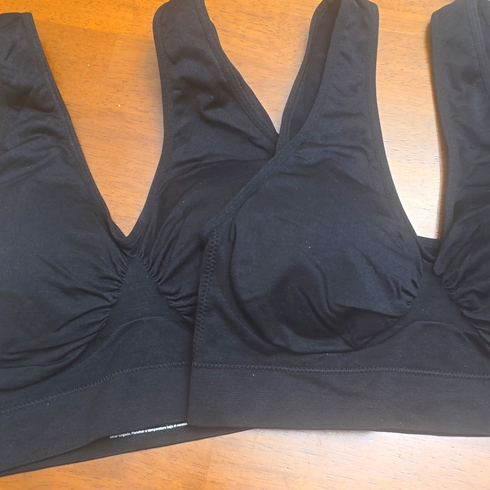 Rhonda Shear Black Wireless Comfort Sports Bras - Pack of 2 - Picture 3 of 12